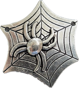 Klickees Original - Spider on Web, metal, silver coloured